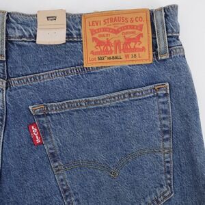 NEW Levi's 502 Hi Ball Tapered Jeans Blue Full Length Men 38x30
